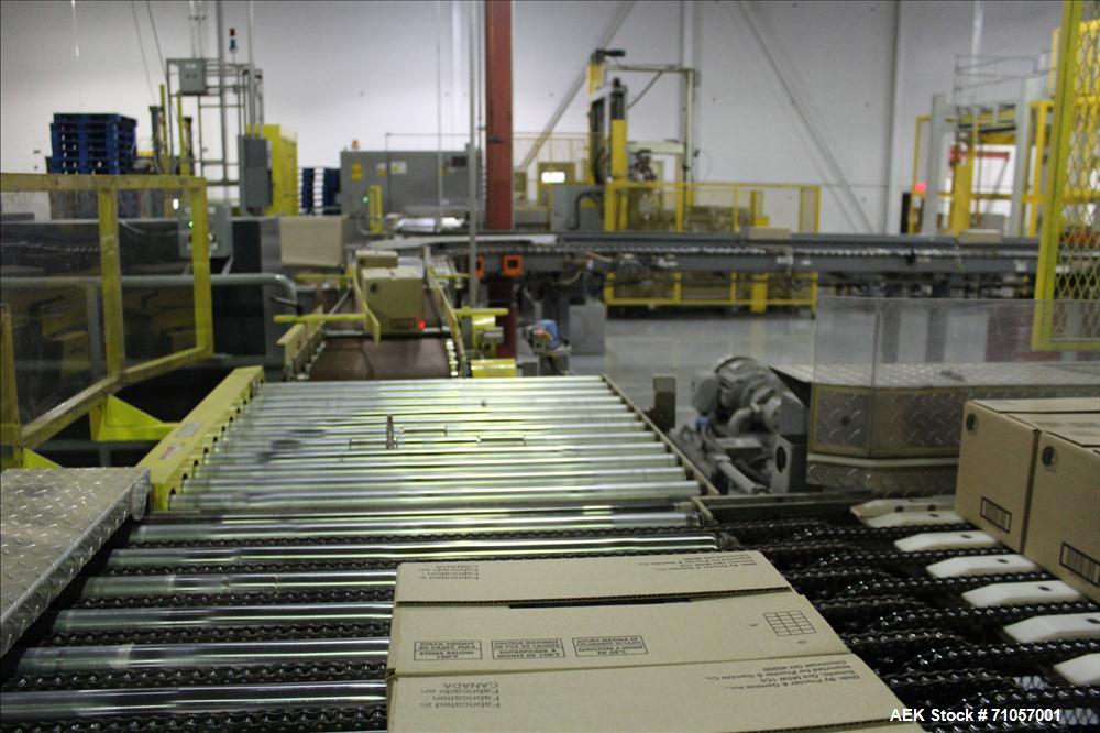 Used Columbia Model 610 Low Level Palletizer with Slip Sheet