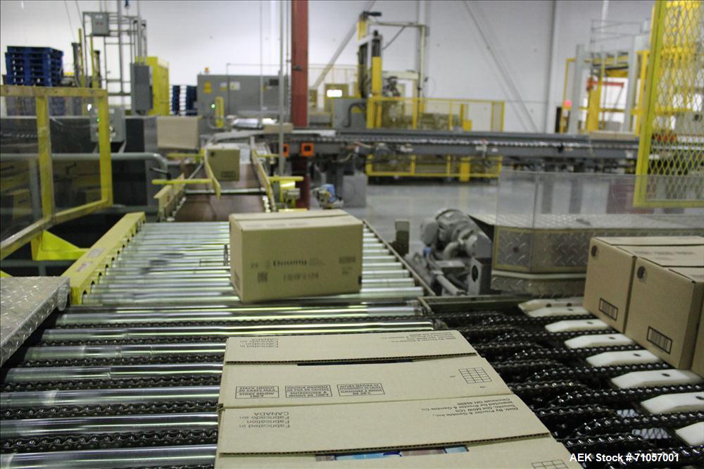 Used Columbia Model 610 Low Level Palletizer with Slip Sheet