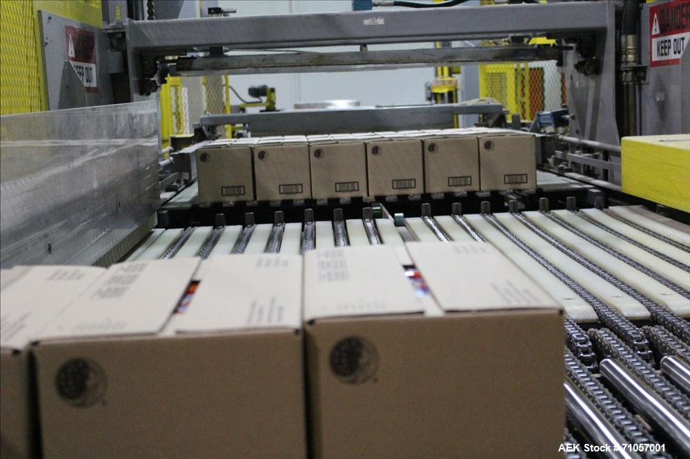 Used Columbia Model 610 Low Level Palletizer with Slip Sheet