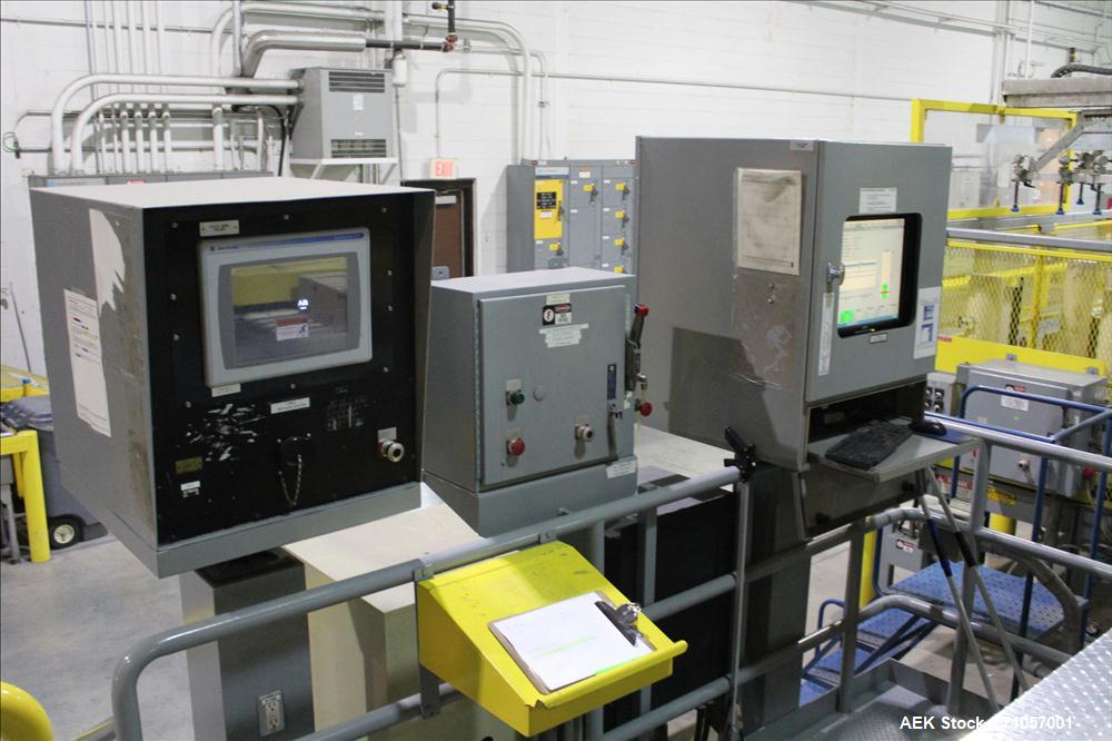 Used Columbia Model 610 Low Level Palletizer with Slip Sheet