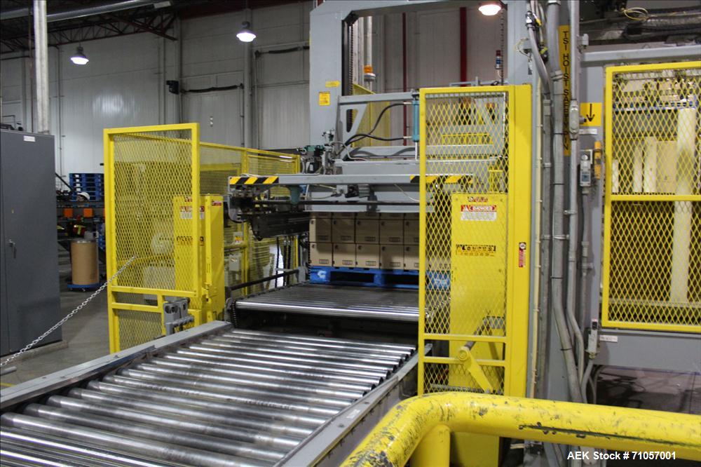 Used Columbia Model 610 Low Level Palletizer with Slip Sheet