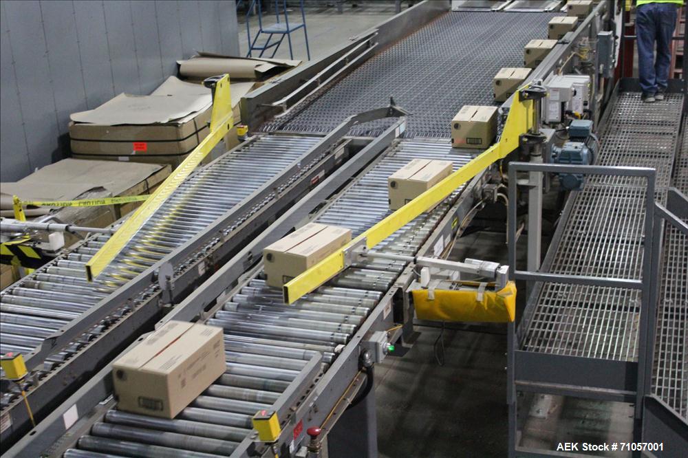 Used Columbia Model 610 Low Level Palletizer with Slip Sheet