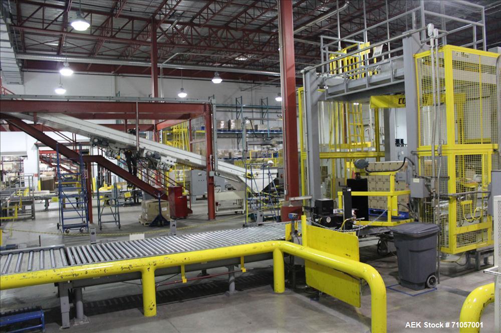 Used Columbia Model 610 Low Level Palletizer with Slip Sheet