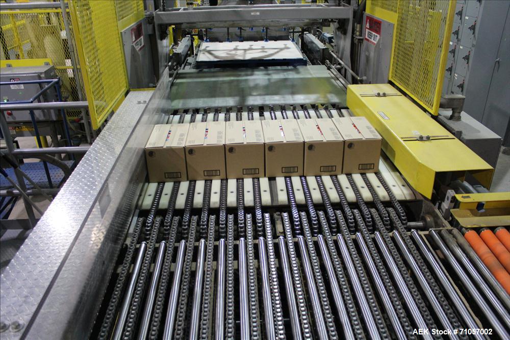 Used Columbia Model 610 Low Level Palletizer with Slip Sheet