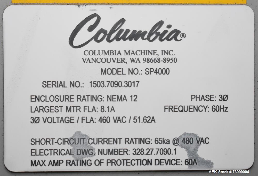 Columbia Model SP4000 High Level Compact Palletizer