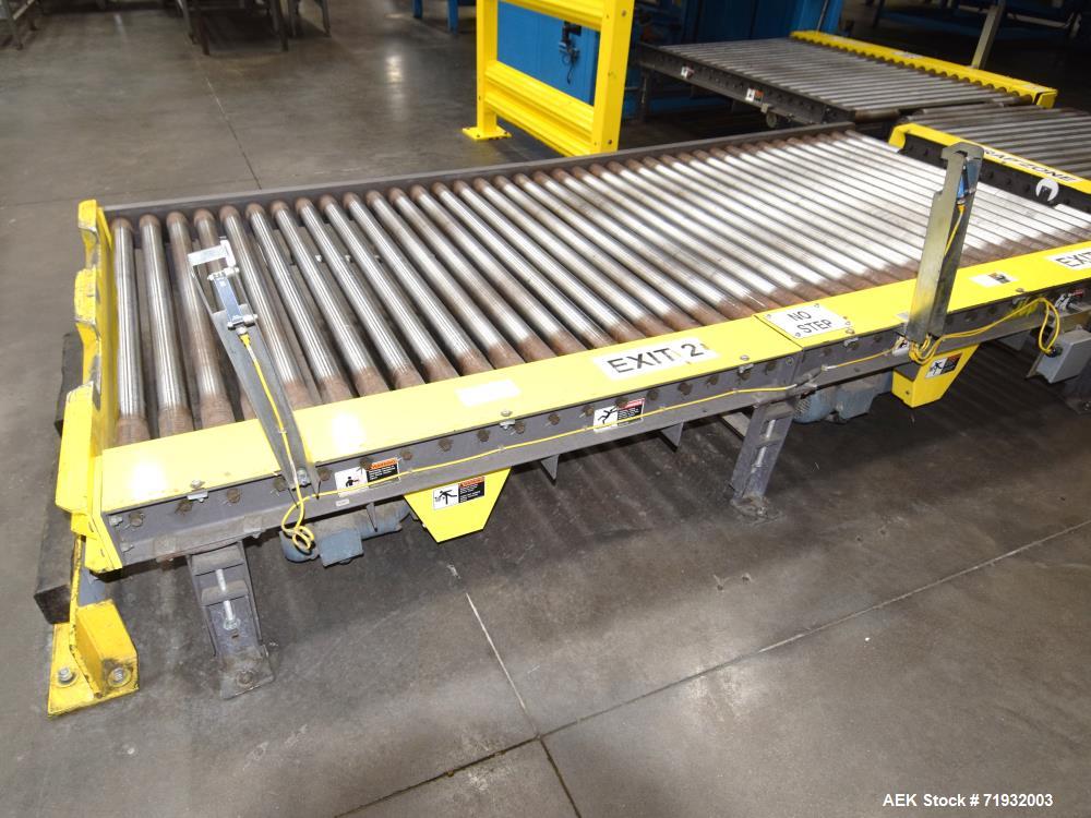 Used Lambert Material Handling 1200 Fully Automatic Bag Palletizer. Speeds up to 50 cases per minute based on layer pattern, load capacity 600 pounds per layer, Maximum load capacity 4000 at 70" heig...