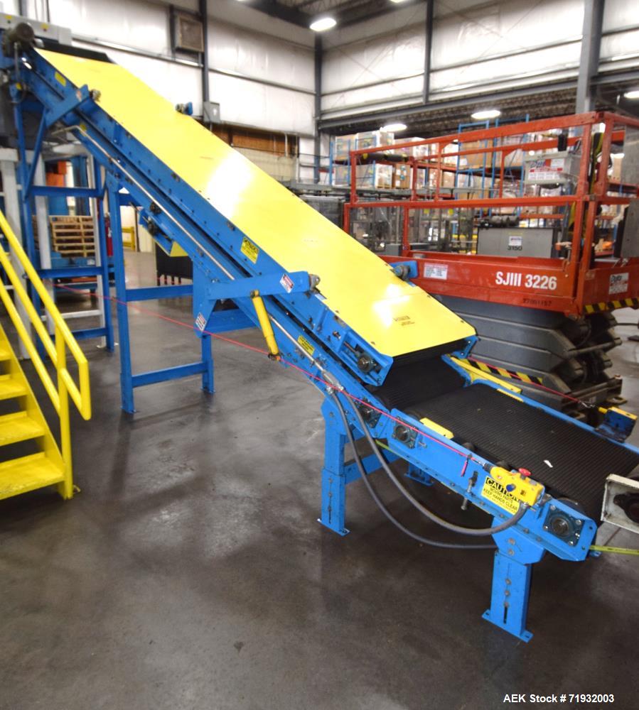 Used Lambert Material Handling 1200 Fully Automatic Bag Palletizer. Speeds up to 50 cases per minute based on layer pattern, load capacity 600 pounds per layer, Maximum load capacity 4000 at 70" heig...