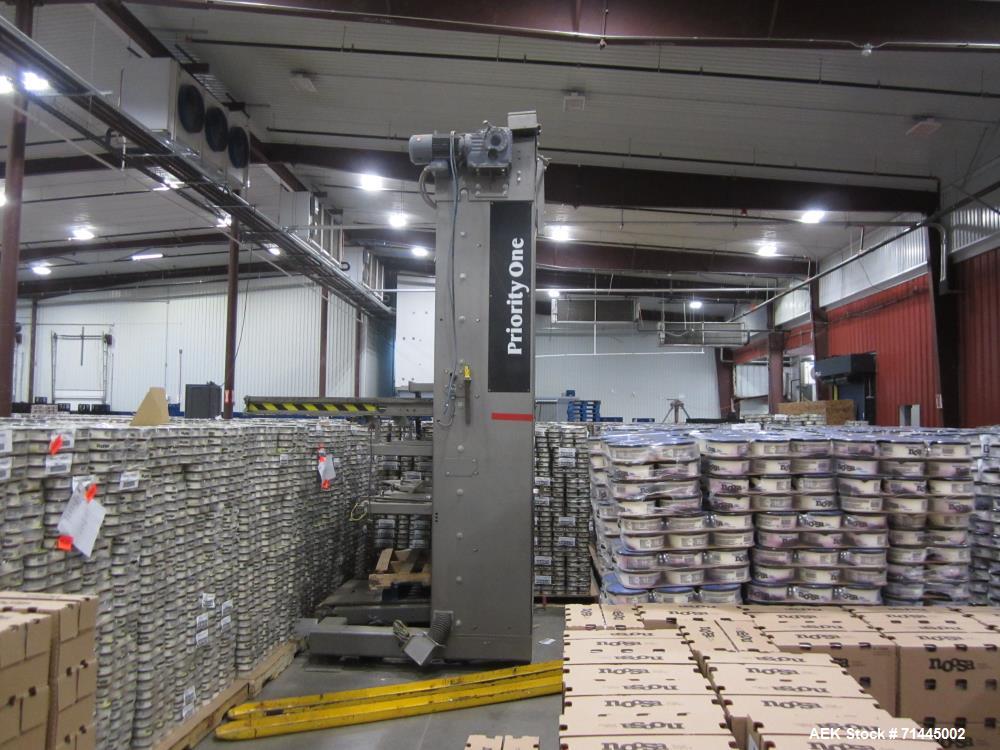 Used Priority One Model 3500 Pro-Pal Series Dual Infeed Low Level Palletizer