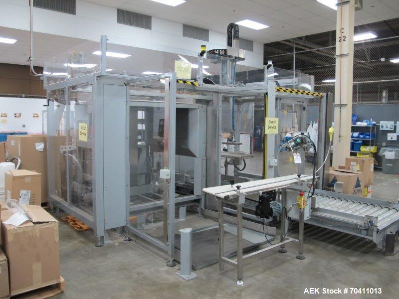 Used Skinetta Pac-Systems PALTEQ 1400 Automatic Palletizer.