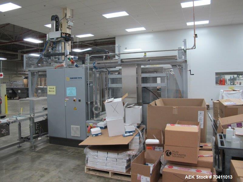 Used Skinetta Pac-Systems PALTEQ 1400 Automatic Palletizer.