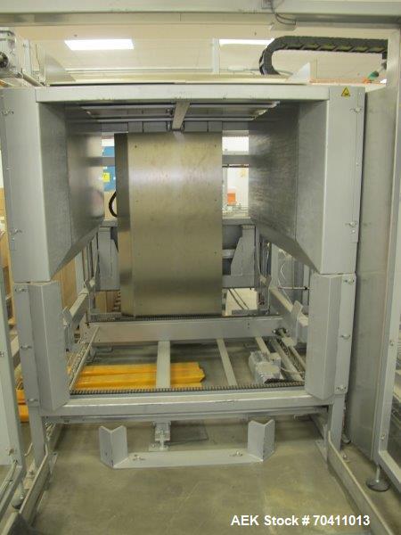 Used Skinetta Pac-Systems PALTEQ 1400 Automatic Palletizer.
