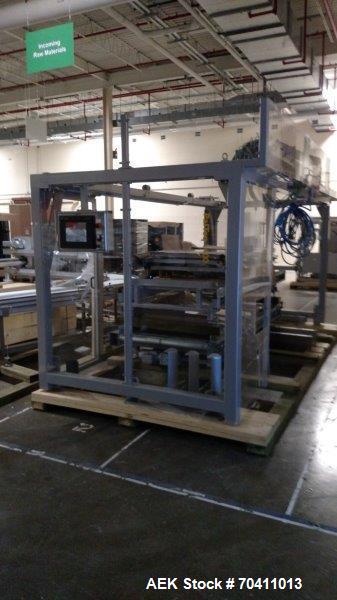 Used Skinetta Pac-Systems PALTEQ 1400 Automatic Palletizer.