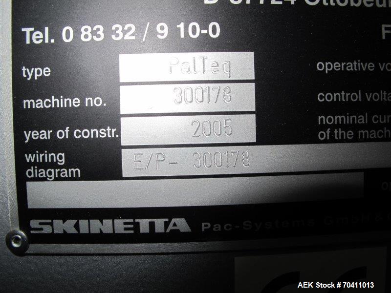 Used Skinetta Pac-Systems PALTEQ 1400 Automatic Palletizer.