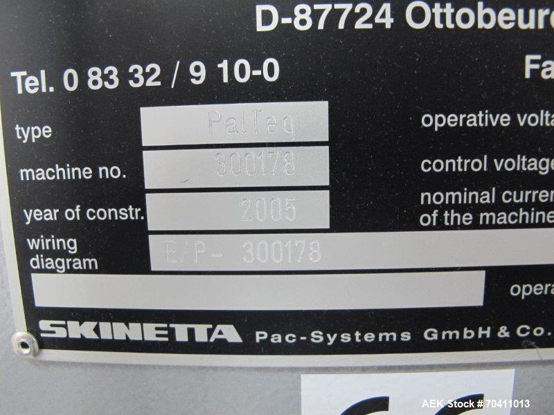 Used Skinetta Pac-Systems PALTEQ 1400 Automatic Palletizer.
