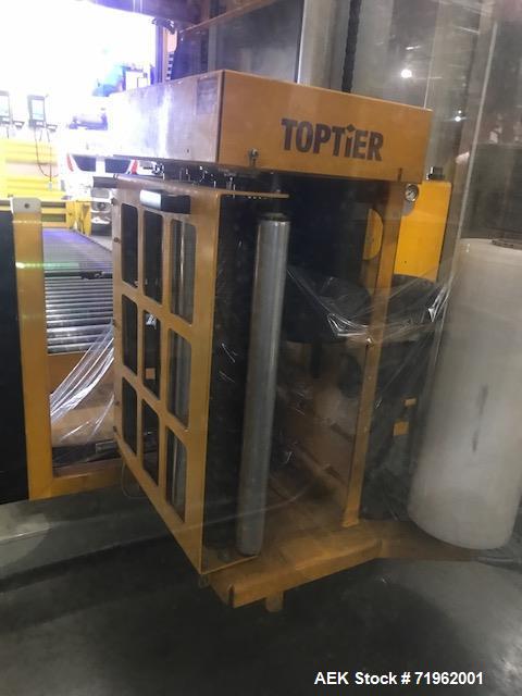 Used- Top Tier Low Infeed Conventional Palletizer. Rates 1-3 Layers/ Min. Infeed height 23.0"60.0". Minimum case dimension 4...