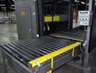 Used Alvey Model 800 Automatic Palletizer. Capable of speeds up to 75 cases per minute. Has Allen Bradley Micrologixs PLC controls, last running 40 x 48 pallets. Has pallet feeder, compact design.