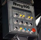 Used Alvey Model 800 Automatic Palletizer. Capable of speeds up to 75 cases per minute. Has Allen Bradley Micrologixs PLC controls, last running 40 x 48 pallets. Has pallet feeder, compact design.