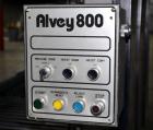 Used Alvey Model 800 Automatic Palletizer. Capable of speeds up to 75 cases per minute. Has Allen Bradley Micrologixs PLC controls, last running 40 x 48 pallets. Has pallet feeder, compact design.