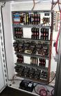 Used Alvey Model 800 Automatic Palletizer. Capable of speeds up to 75 cases per minute. Has Allen Bradley Micrologixs PLC controls, last running 40 x 48 pallets. Has pallet feeder, compact design.