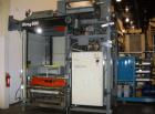 Used Alvey Model 800 Automatic Palletizer. Capable of speeds up to 75 cases per minute. Has Allen Bradley 504 PLC controls, last running 40 x 48 pallets. Has pallet feeder, compact design.