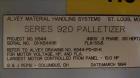 Used Alvey 920 High Speed Case Palletizer