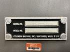 Used Columbia Full Case Floor Level Palletizer, Model FL100-LR-AB-0411. Include