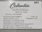 Used Columbia Model FL2000 Floor Level Palletizer
