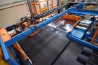 Used Lambert Material Handling 1200 Fully Automatic Bag Palletizer. Speeds up to 50 cases per minute based on layer pattern, load capacity 600 pounds per layer, Maximum load capacity 4000 at 70