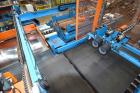 Used Lambert Material Handling 1200 Fully Automatic Bag Palletizer. Speeds up to 50 cases per minute based on layer pattern, load capacity 600 pounds per layer, Maximum load capacity 4000 at 70