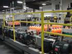 Used Wyard High Speed Palletizer, Model MAX02. Last running at speeds of 155 cases per minute. Has Allen Bradley SLC 5/02 controller. Can run pallets from 36 x 36 to 48 x 48. Last running 12 pack, 24...