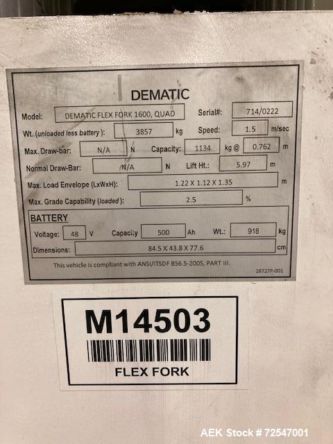 Used Dematic AGV Automatic Guide Vehicle System