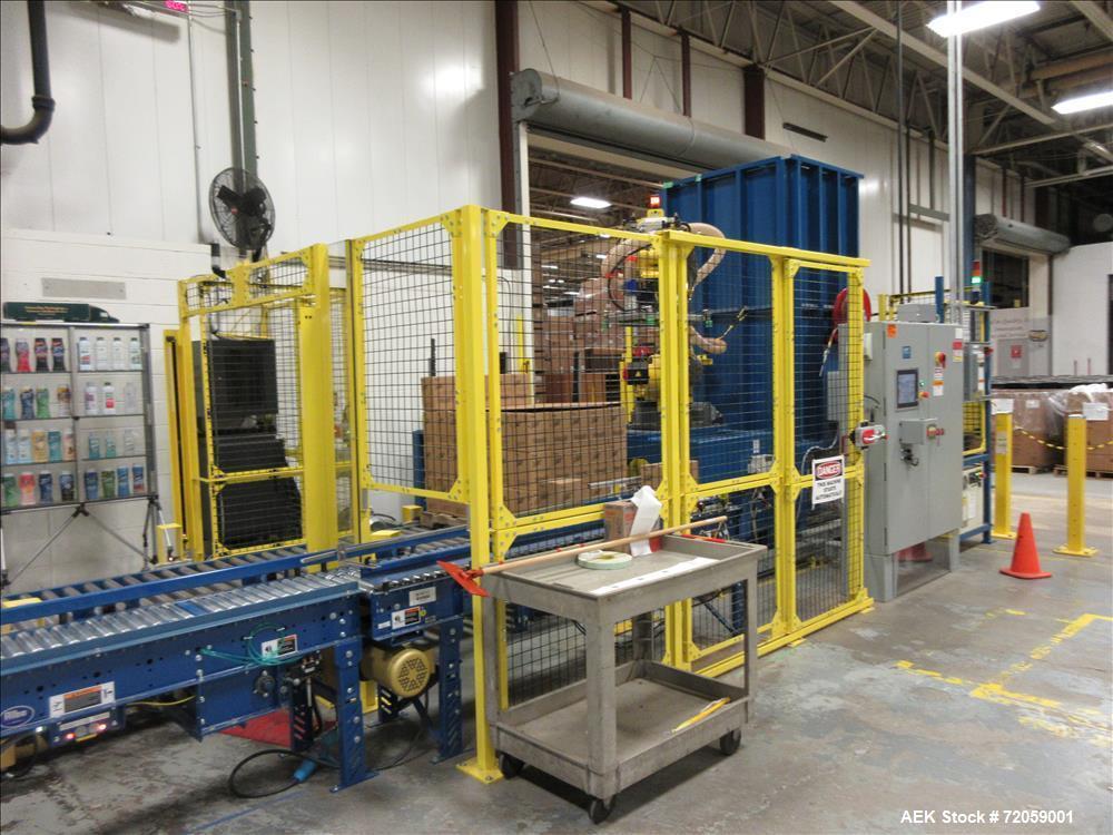 Used- APT Manufacturing Robotic Palletizing Cell with Fanuc Model R-1000 Robotic