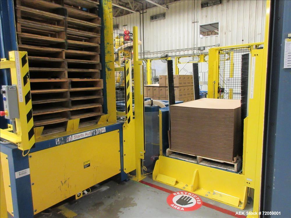 Used- APT Manufacturing Robotic Palletizing Cell with Fanuc Model R-1000 Robotic