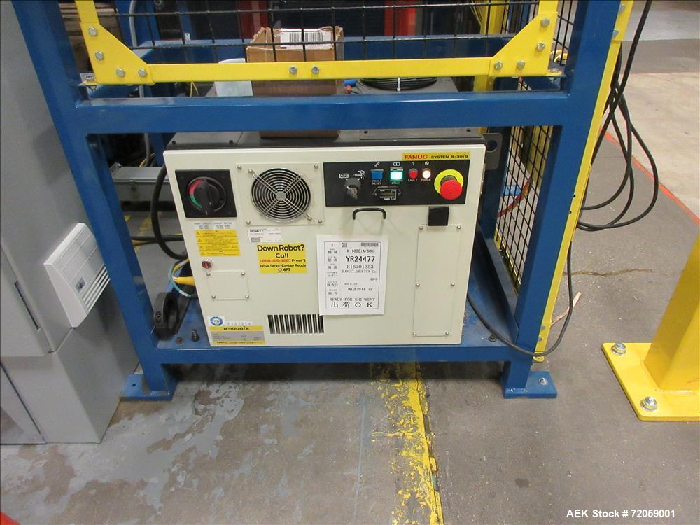 Used APT Manufacturing Robotic Palletizing Cell with Fanuc Model R-1000 Robotic