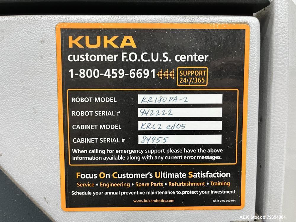 Used Kuka Model KR180PA-2 Robotic Palletizer