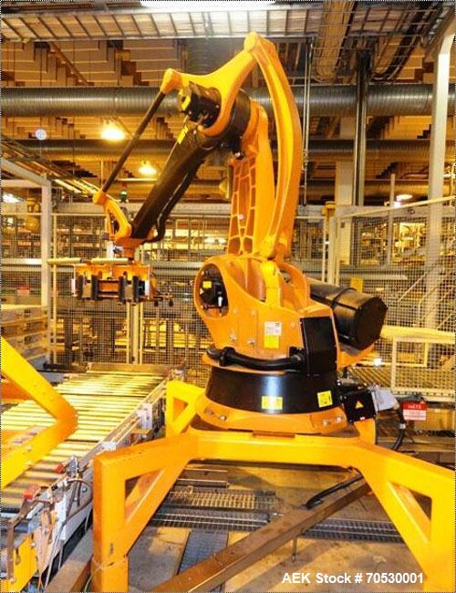 Used KUKA Robotter Industrial Robot, Model KUDA KR 180 PA S C2 FLR PHO2.Five axis industrial robot with jointed arm kinematics, KR C2 control unit, ergonomic KUKA control panel.Main bodies of the pri...