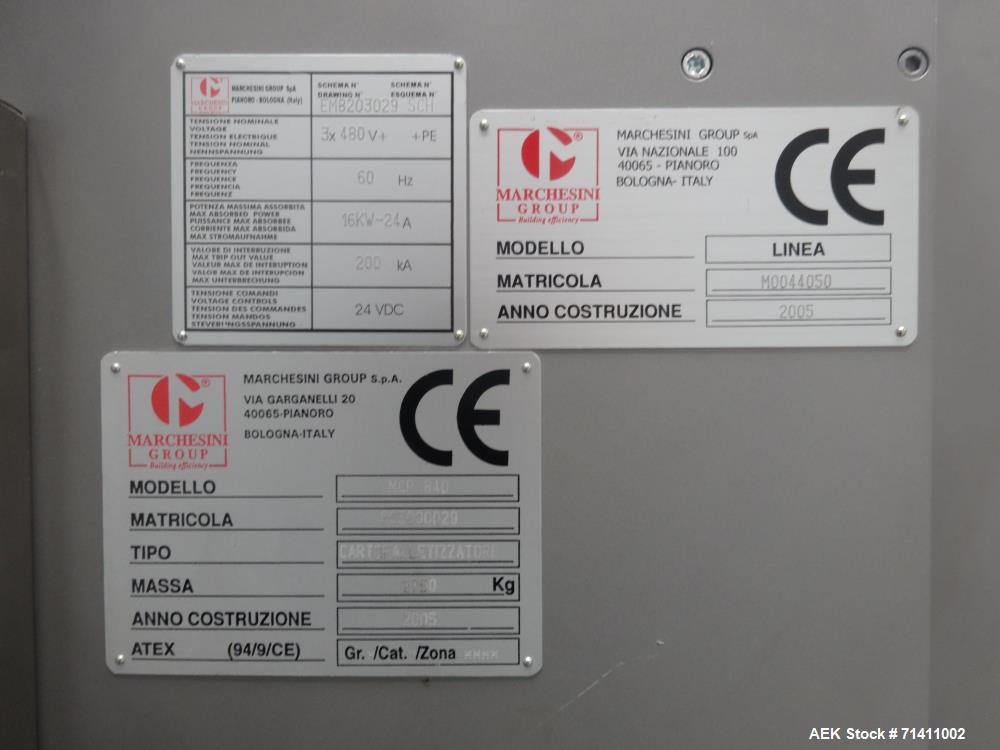 Used Marchesini Model MCP840 Combination Case Packer and Palletizer