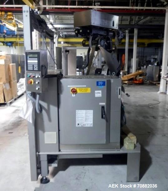 Used- Pester Robotic Palletizer, Model PEWO-FORM PAL6. Rated speeds up to 15 packs/minute, with Kuka 5 axis robot, type KRC1...