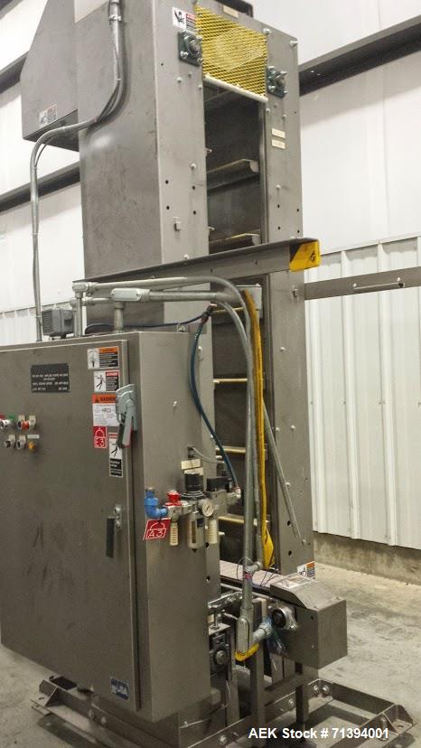 Used Van Pak 2-Lane Robotic Palletizer expandable to 4 lanes with 20 pallet infeed, Gantry Style, Model 2000. Electric 460/3/60. Mfg. 2003.