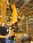 Used KUKA Robotter Industrial Robot, Model KUDA KR 180 PA S C2 FLR PHO2.Five axis industrial robot with jointed arm kinematics, KR C2 control unit, ergonomic KUKA control panel.Main bodies of the pri...