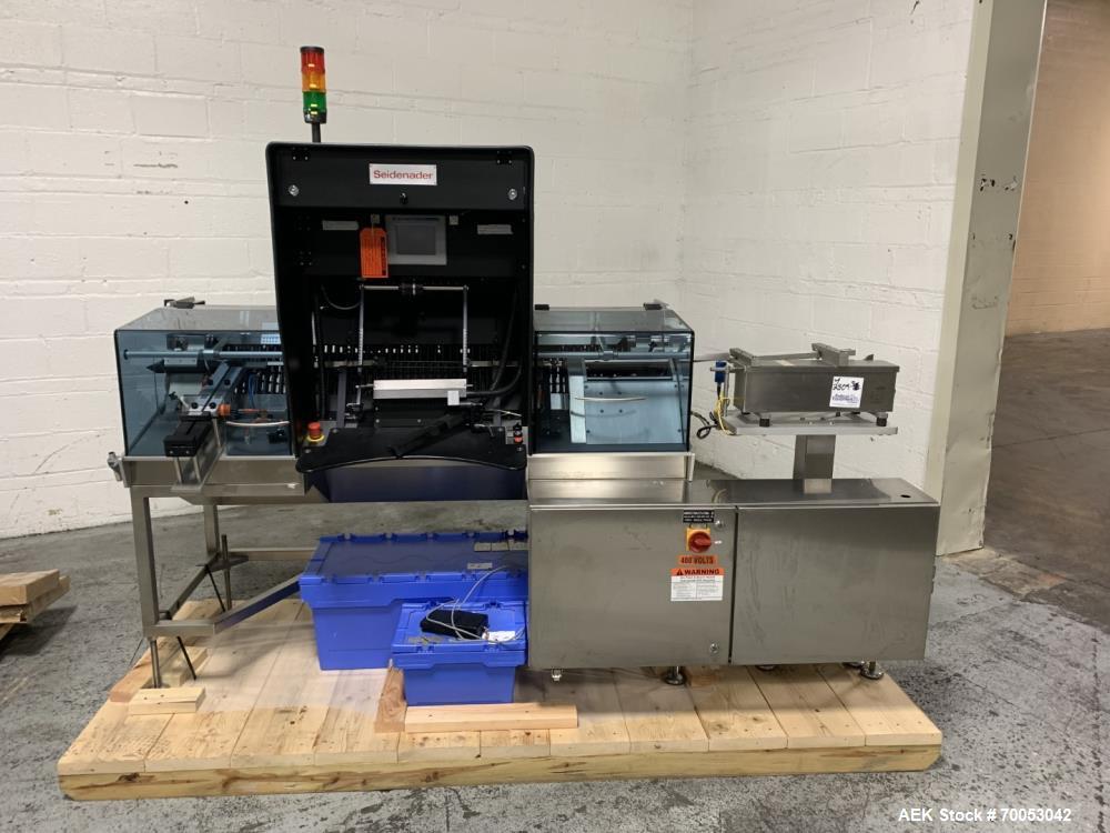 Used-Unused Seidenader inspection system, with (2) type V90-AVSB/60 Seidenader semi automatic inspection units, (1) L-R unit...