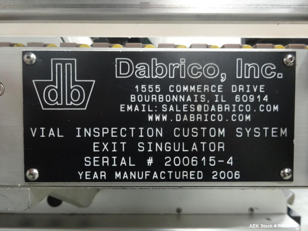 Used- Dabrico Inc. Model DI-100 Vial Inspection System