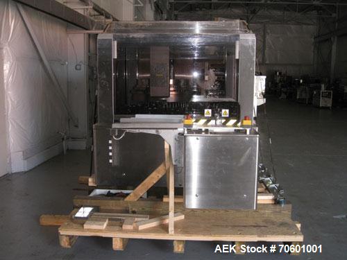Used Eisai Sterile Rotary Vial Inspection Unit, Model 125-596.Designed for speeds up to 300 vials/minute,designed for 2, 5 and 10 ml vials for clear and suspension type products, 30 mm max diameter x...