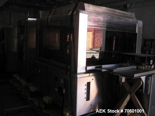 Used Eisai Sterile Rotary Vial Inspection Unit, Model 125-596.Designed for speeds up to 300 vials/minute,designed for 2, 5 and 10 ml vials for clear and suspension type products, 30 mm max diameter x...