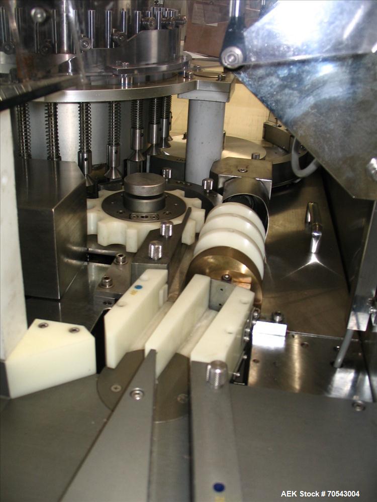 Used Stainless Steel Eisai AIM 581 SD Electronic Vial Inspection Machine