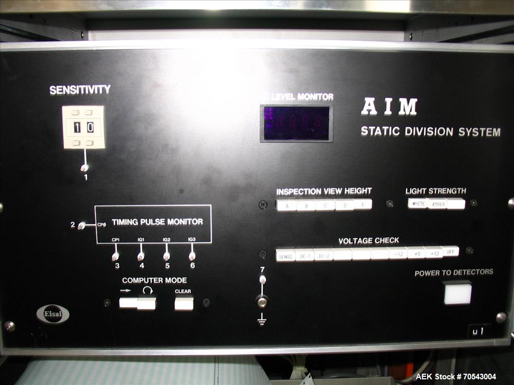 Used-Stainless Steel Eisai AIM 581 SD Electronic Vial Inspection Machine