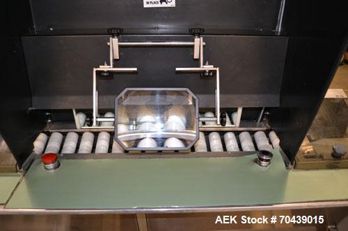 Used Dabrico DI-100 LT Semi Automatic Vial, Ampoule, Syringe Inspection Machine capable of speeds up to 150 vials per minute (per side). Back to back unit. Container size range: Vials/Cartridges 1ml ...