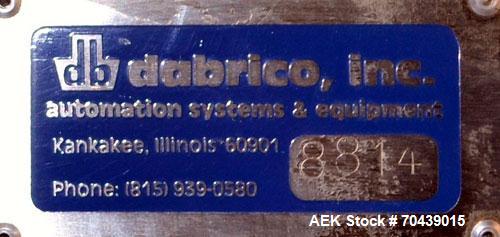 Used Dabrico DI-100 LT Semi Automatic Vial, Ampoule, Syringe Inspection Machine capable of speeds up to 150 vials per minute (per side). Back to back unit. Container size range: Vials/Cartridges 1ml ...