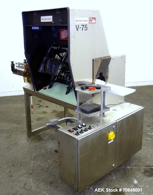 Used- Seidenader V 75-LR Semi-Automatic Vial  Inspection Machine