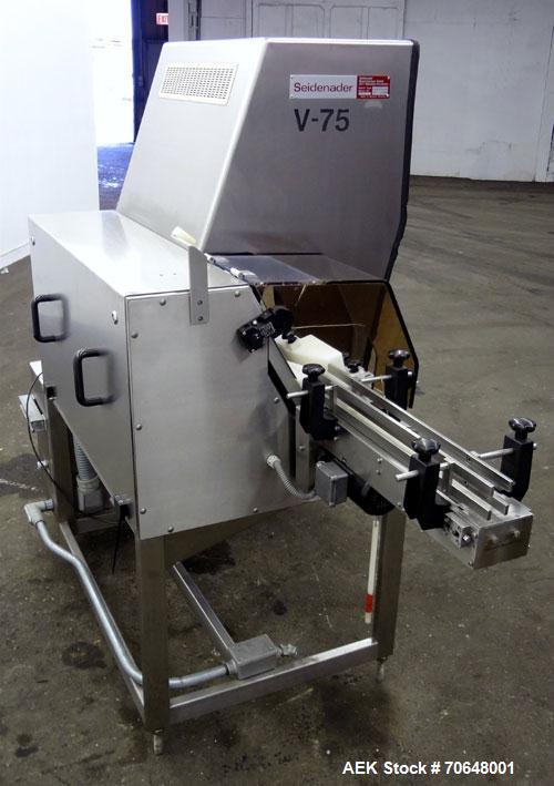 Used- Seidenader V 75-LR Semi-Automatic Vial  Inspection Machine